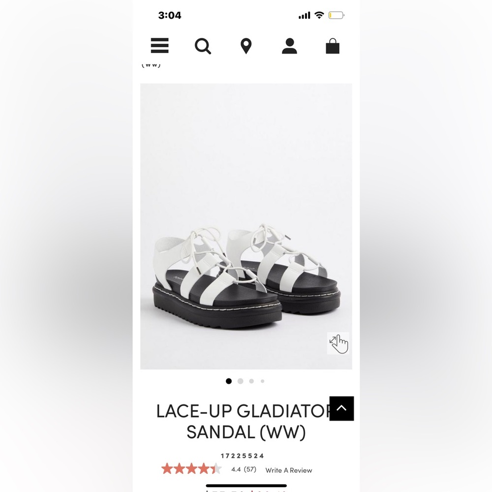White lace up gladiator sandals from Torrid🥰